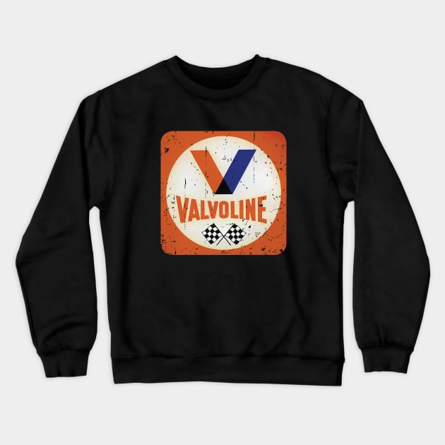 Valvoline racer vintage Hot Rod, Rat Rod Gasser, Racecar Crewneck Sweatshirt by retropetrol